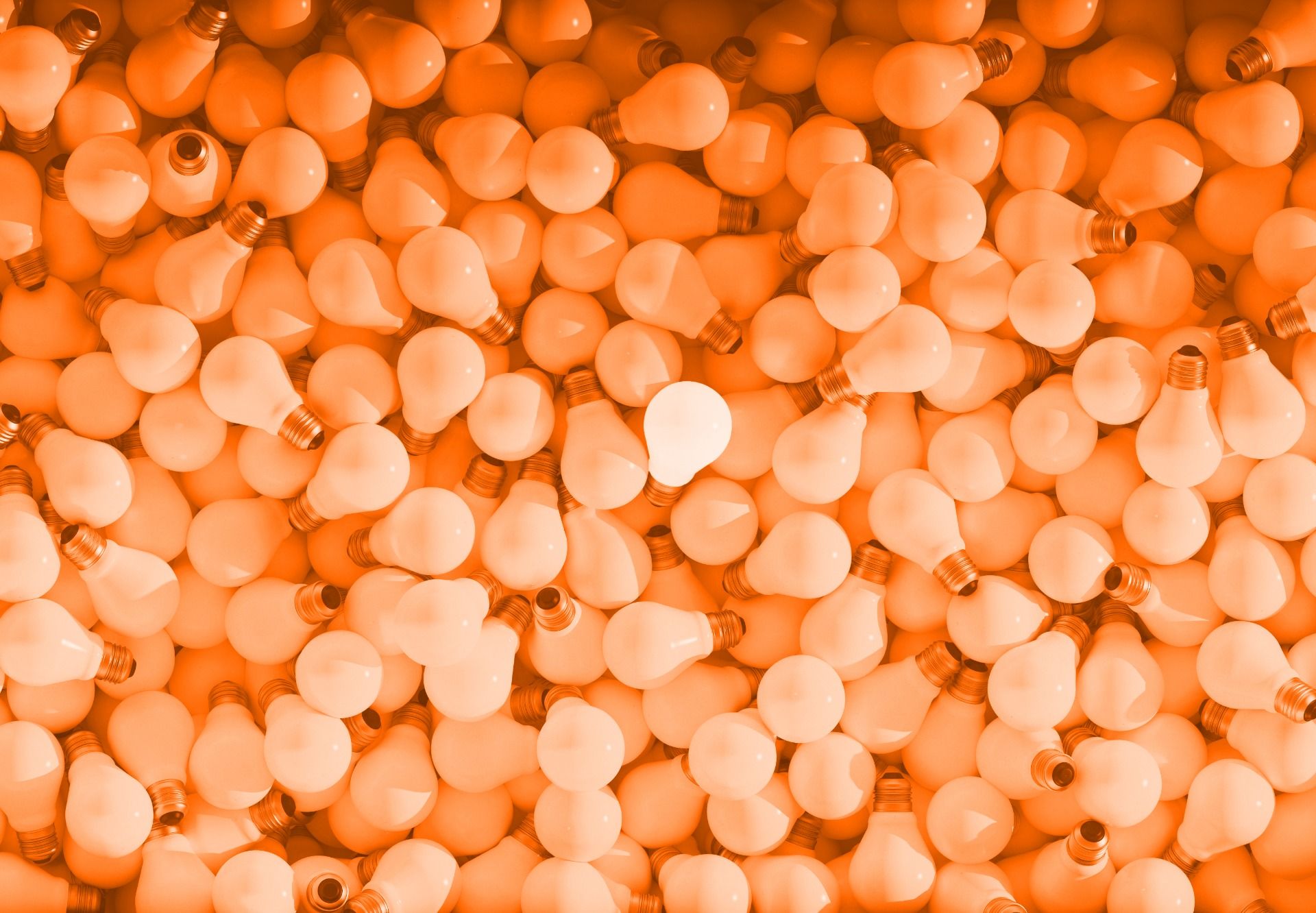 Glühbirne Idee Vision orange